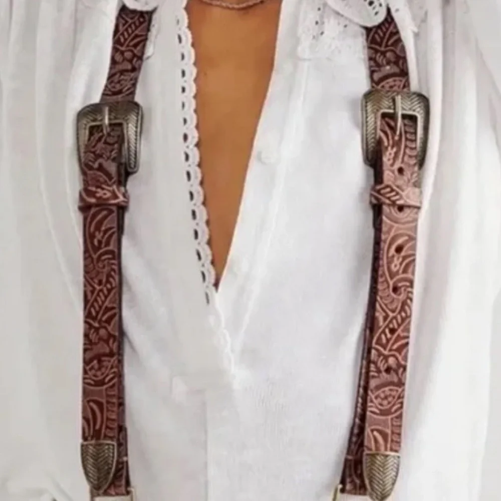 Free People Harlow Mix N Match Suspenders NWT - Picture 2 of 6